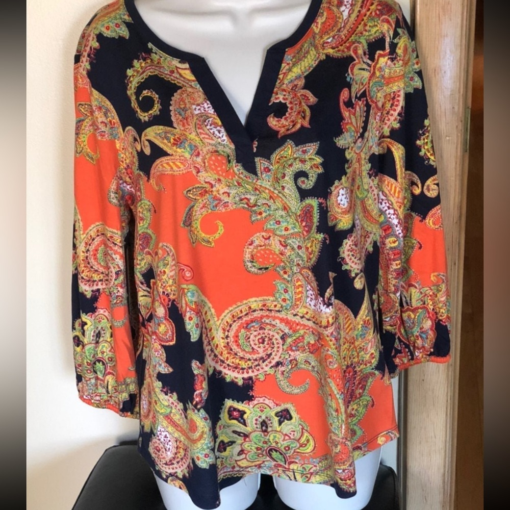 Ralph Lauren paisley top L